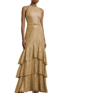 Lauren Ralph Lauren womens beldet metallic dress